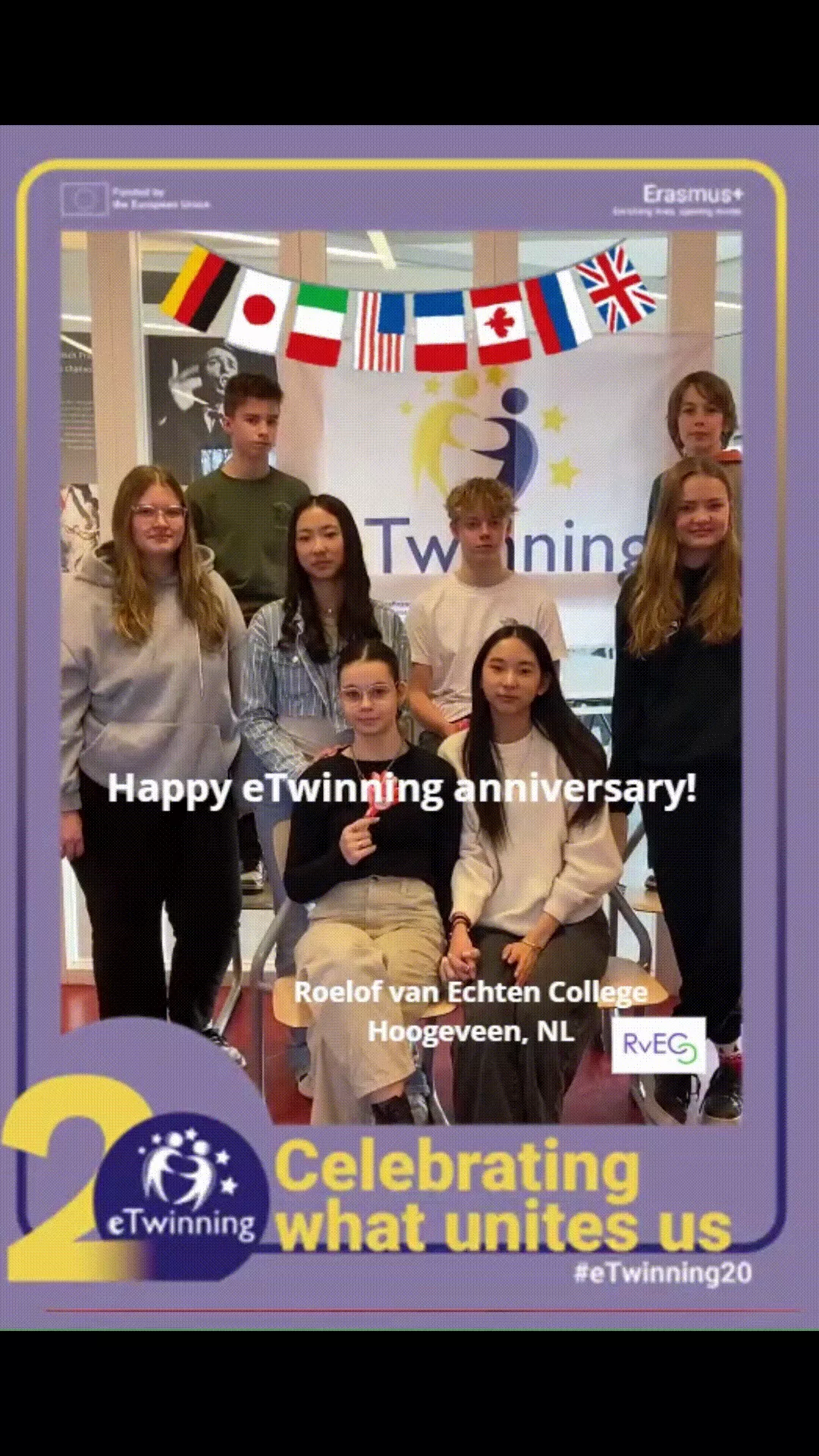 20 jaar eTwinning met leerlingen van het Roelof van Echten college